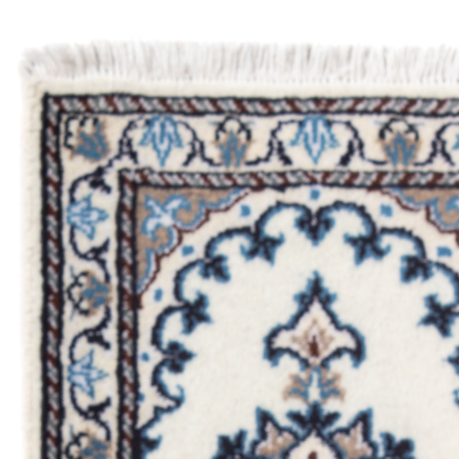 Tapis persan - Nain - 60 x 40 cm - bleu clair