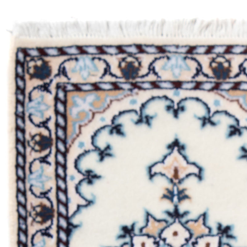 Tapis persan - Nain - 60 x 40 cm - bleu clair