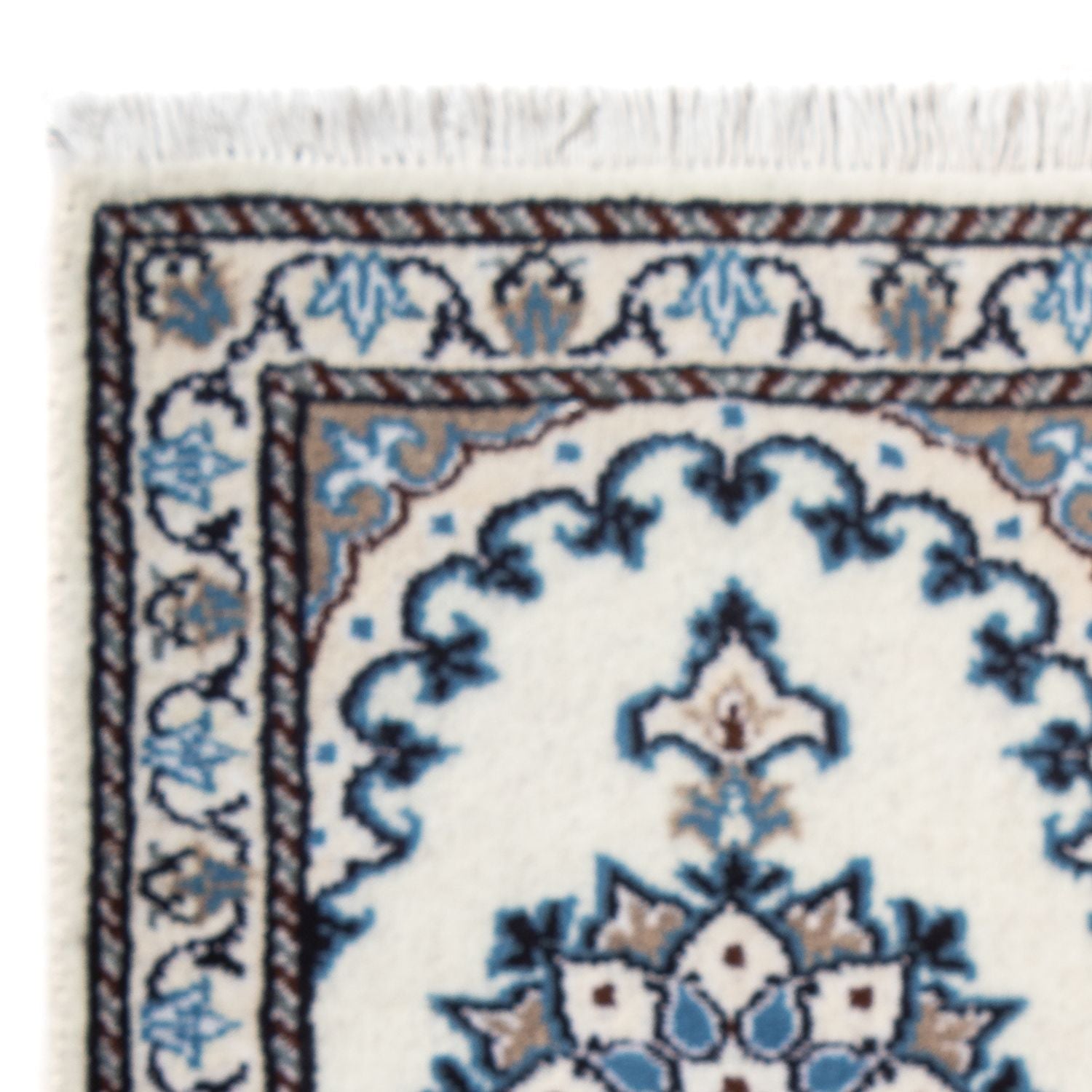 Tapis persan - Nain - 60 x 40 cm - bleu clair