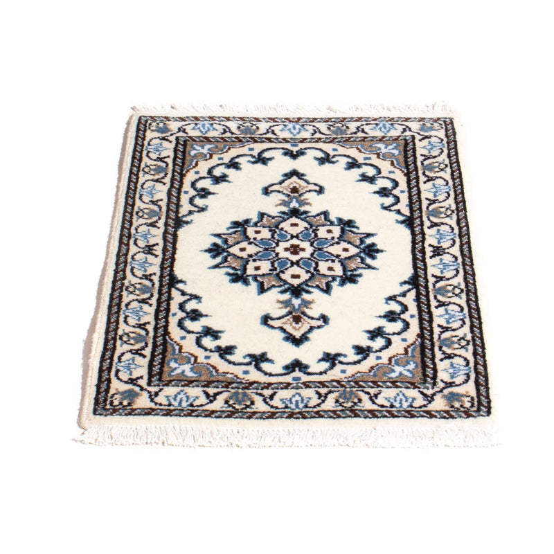 Tapis persan - Nain - 60 x 40 cm - bleu clair