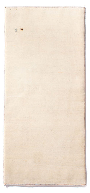Tapis Gabbeh - Persan - 160 x 75 cm - crème