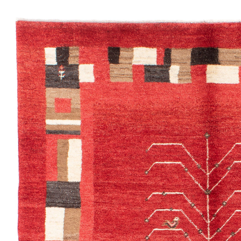 Tapis Gabbeh - Persan - 191 x 147 cm - rouge