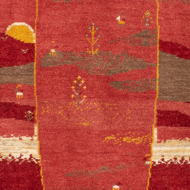 Tapis de couloir Tapis Gabbeh - Persan - 205 x 74 cm - rouge