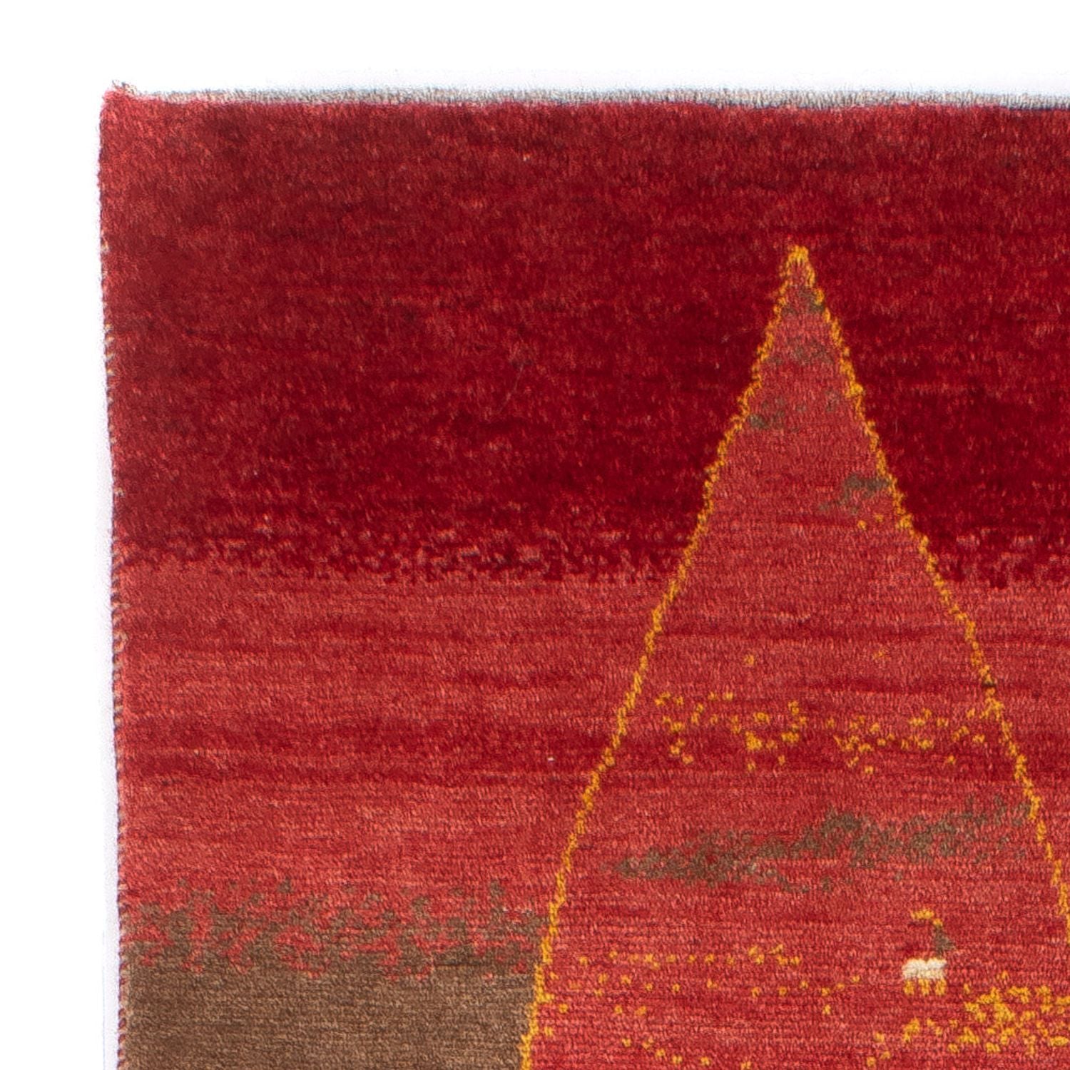 Tapis de couloir Tapis Gabbeh - Persan - 205 x 74 cm - rouge