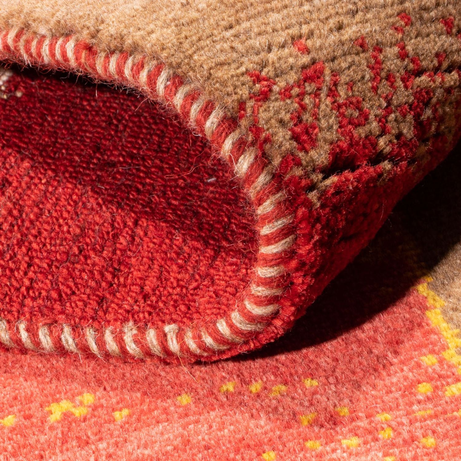 Tapis de couloir Tapis Gabbeh - Persan - 205 x 74 cm - rouge