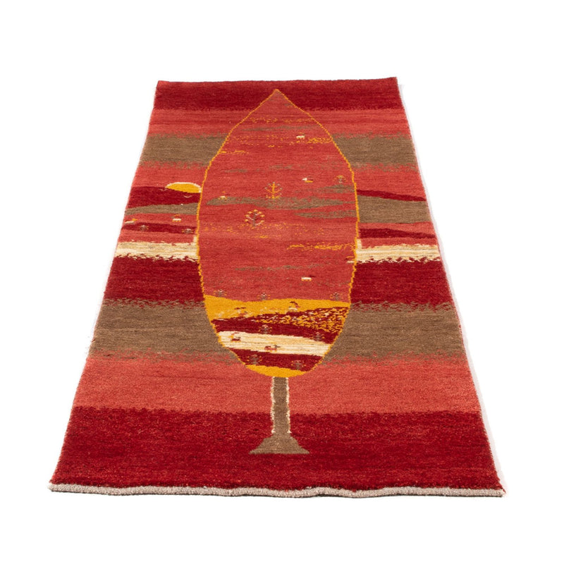 Tapis de couloir Tapis Gabbeh - Persan - 205 x 74 cm - rouge