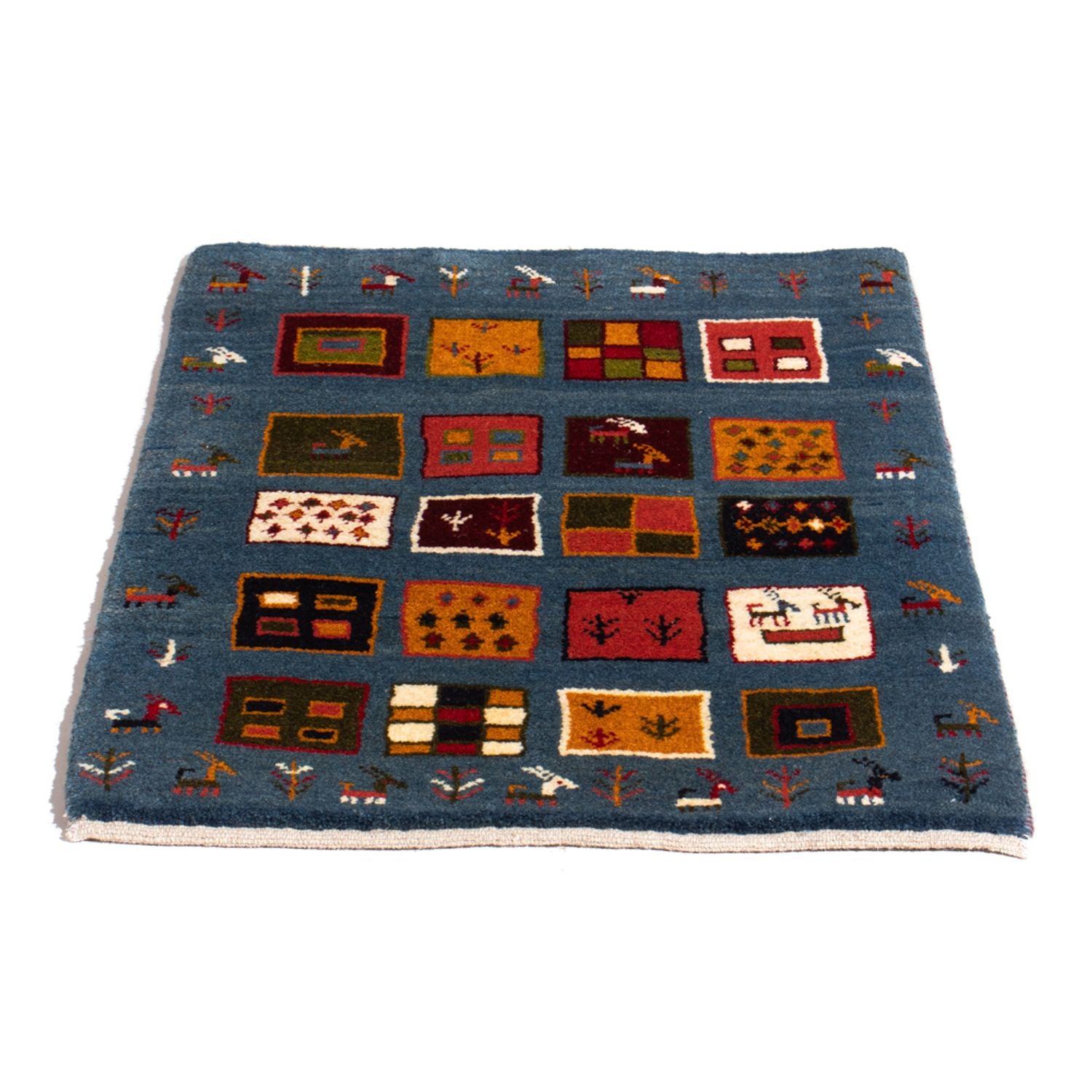 Tapis Gabbeh - Persan - 90 x 65 cm - multicolore