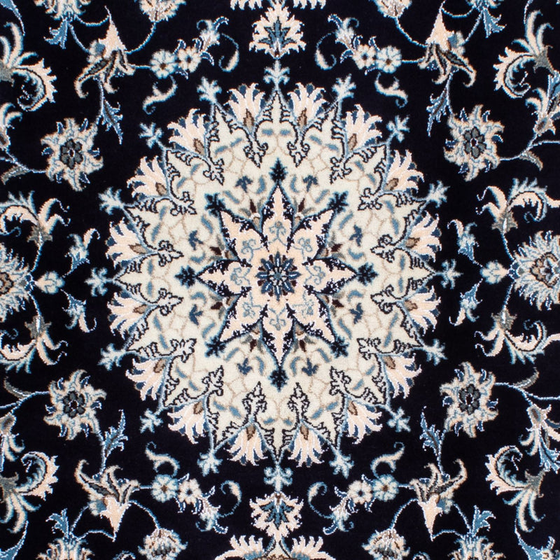 Tapis persan - Nain - 239 x 166 cm - bleu foncé