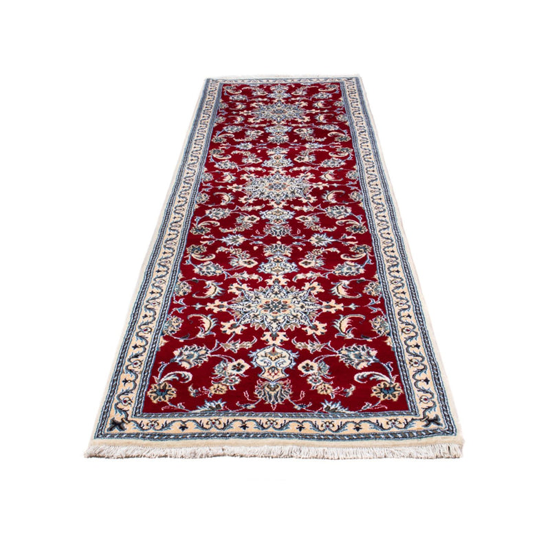 Tapis de couloir Tapis persan - Nain - 296 x 81 cm - rouge