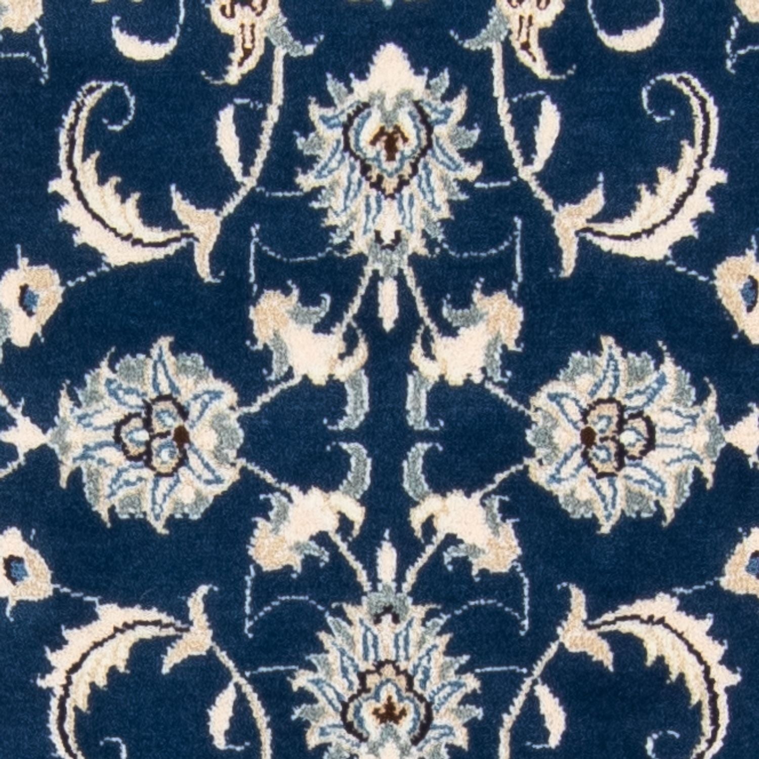 Tapis de couloir Tapis persan - Nain - 254 x 79 cm - bleu foncé