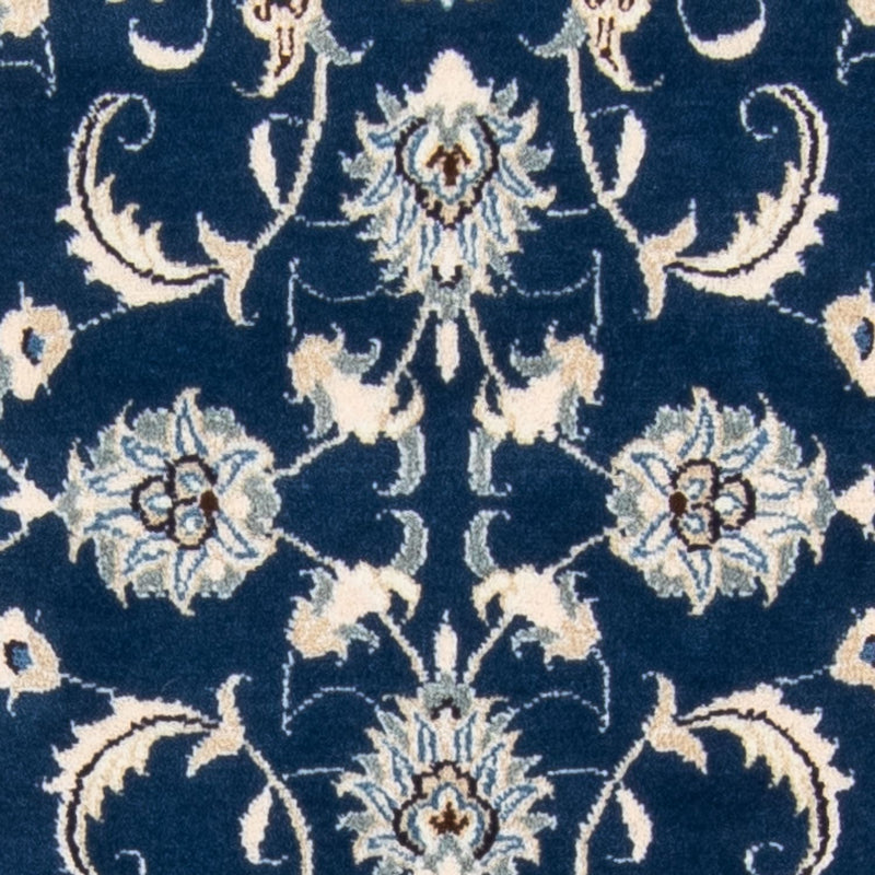 Tapis de couloir Tapis persan - Nain - 254 x 79 cm - bleu foncé