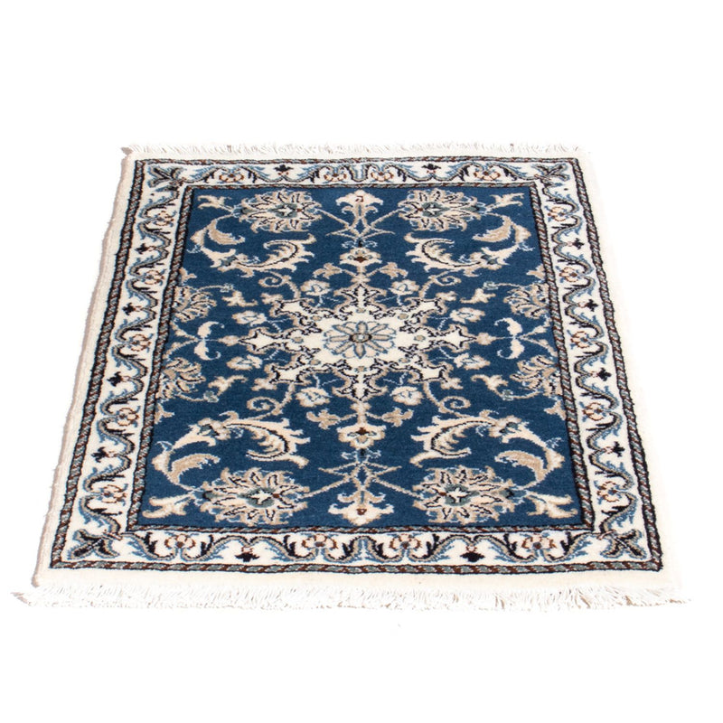 Tapis persan - Nain - 90 x 60 cm - bleu