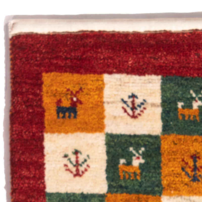 Tapis Gabbeh - Persan - 60 x 40 cm - multicolore