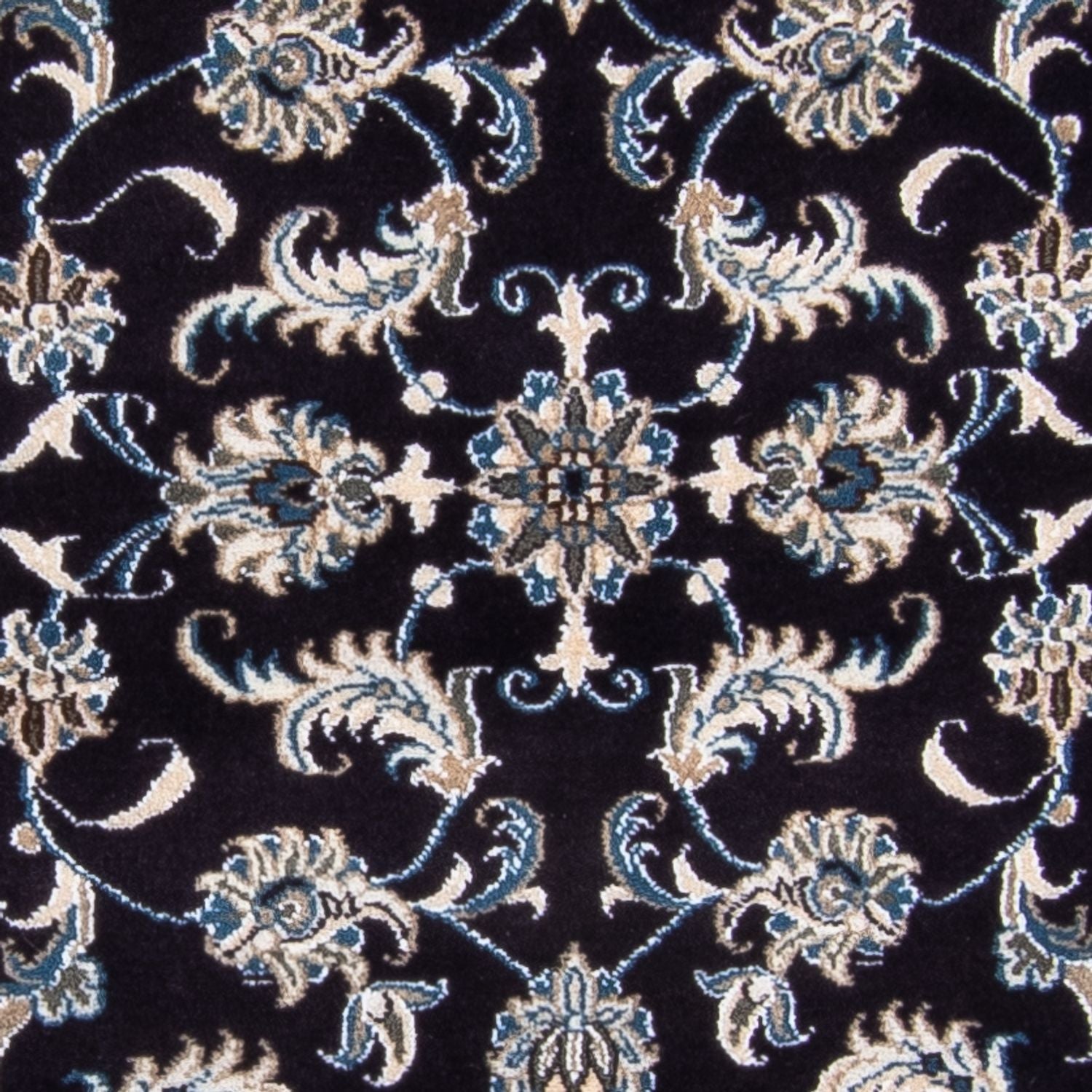 Tapis de couloir Tapis persan - Nain - 291 x 78 cm - bleu foncé