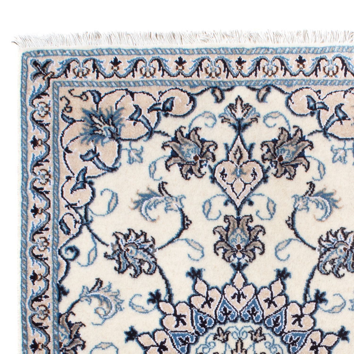 Tapis persan - Nain - 139 x 88 cm - crème