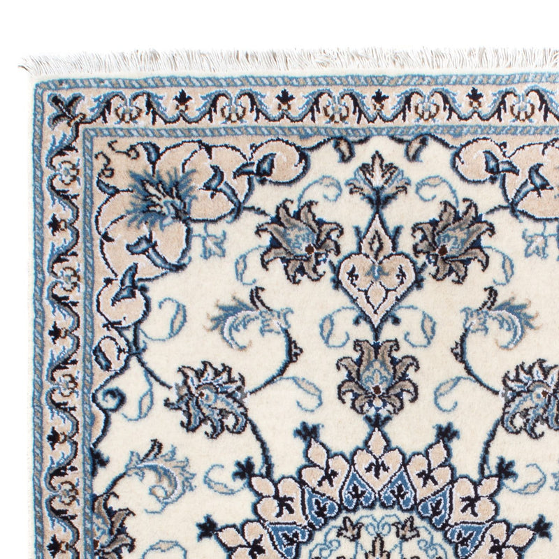 Tapis persan - Nain - 139 x 88 cm - crème