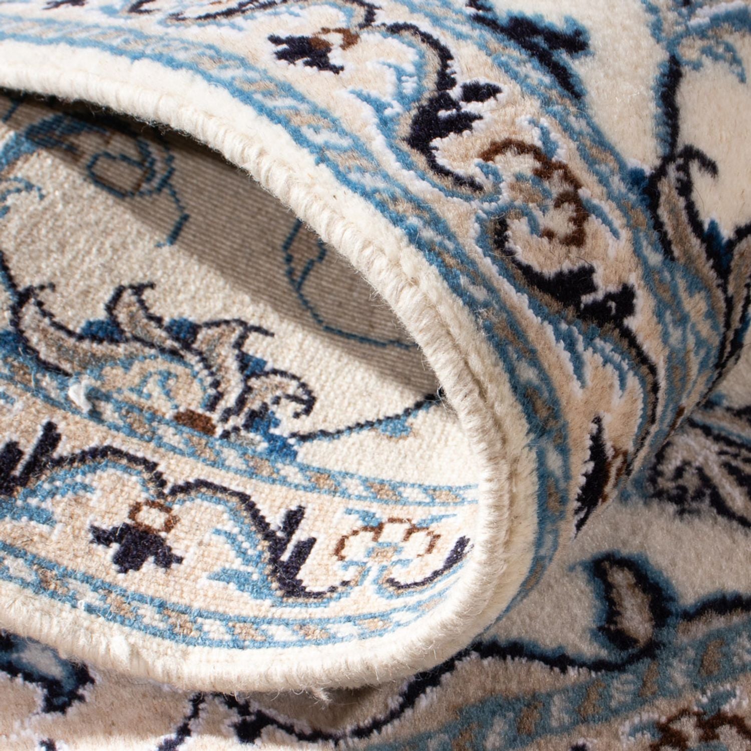 Tapis persan - Nain - 139 x 88 cm - crème
