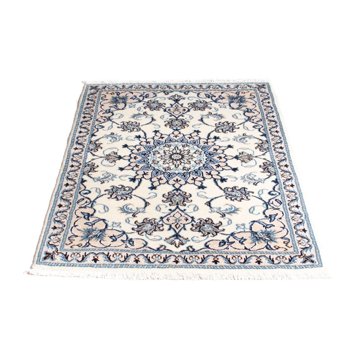 Tapis persan - Nain - 139 x 88 cm - crème