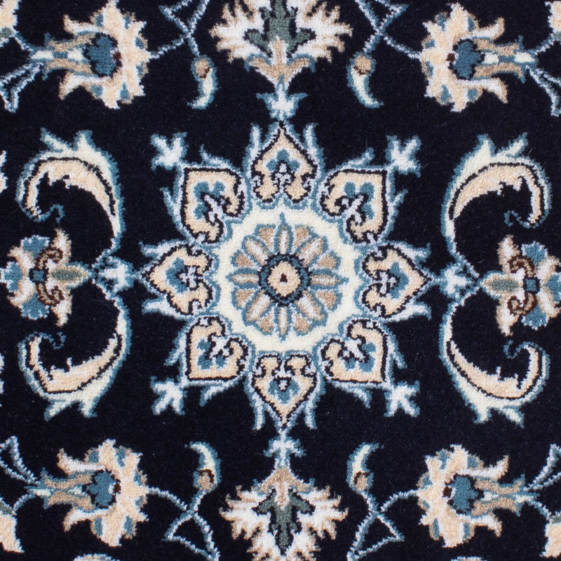 Tapis persan - Nain - 136 x 68 cm - bleu foncé