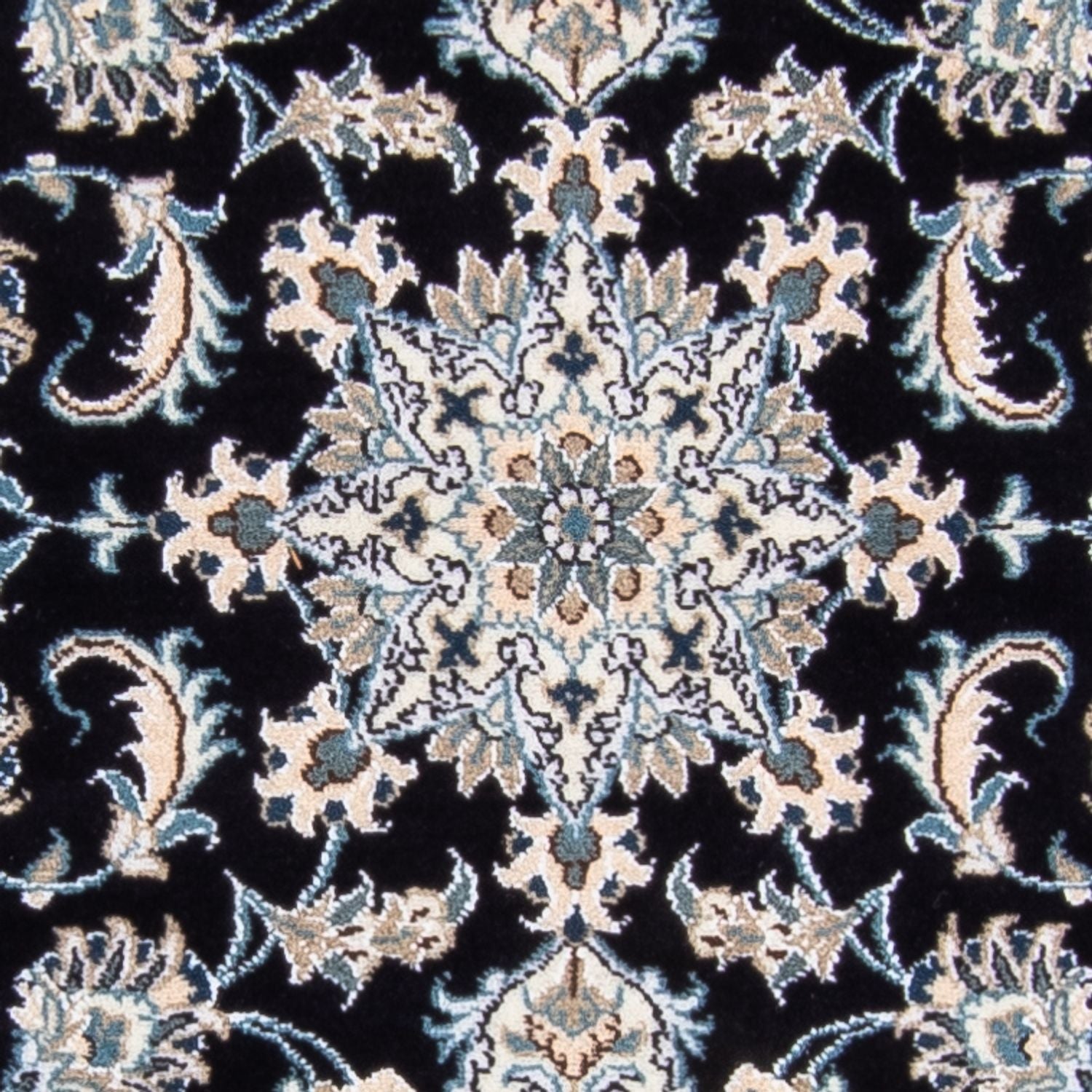 Tapis de couloir Tapis persan - Nain - 287 x 79 cm - bleu foncé