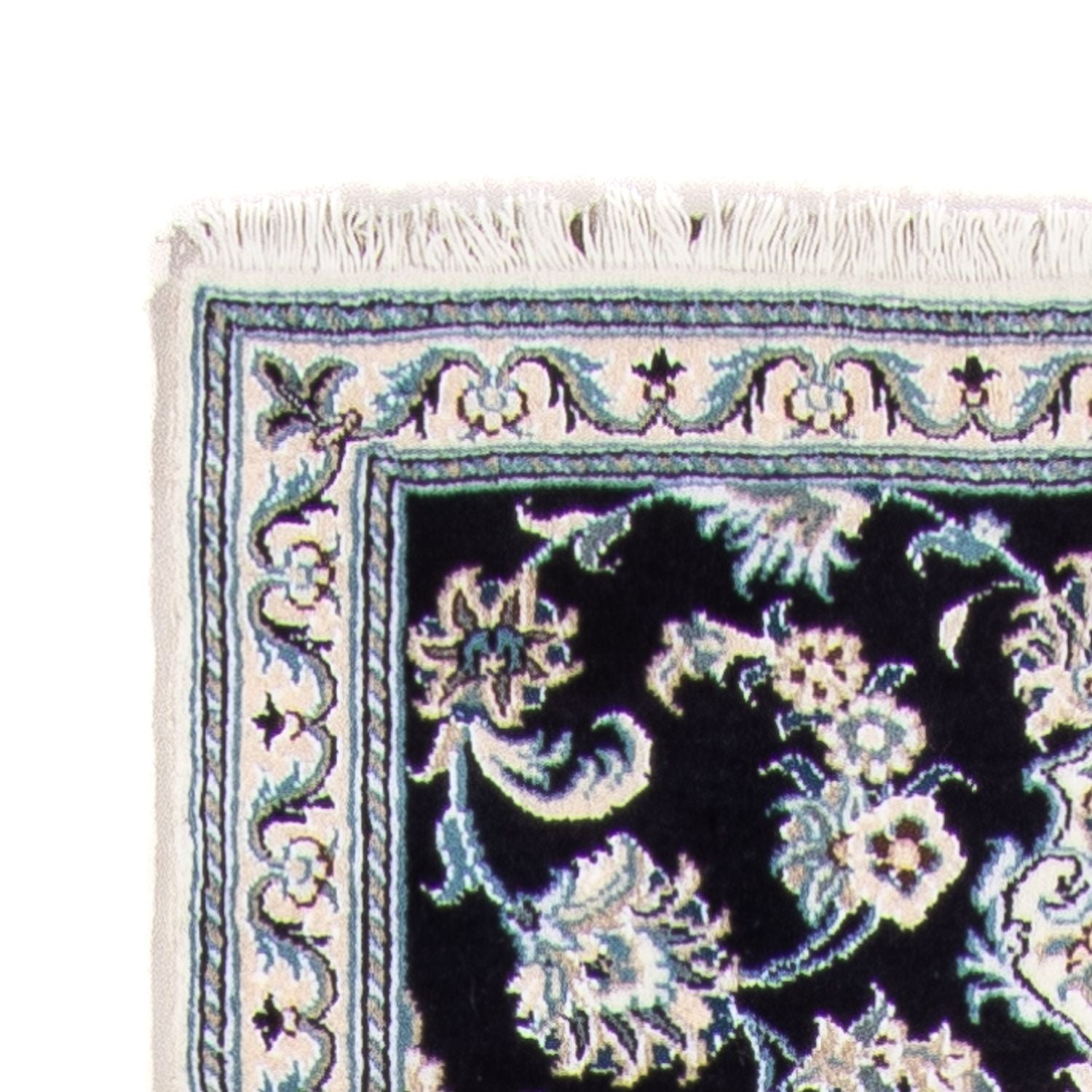 Tapis de couloir Tapis persan - Nain - 287 x 79 cm - bleu foncé