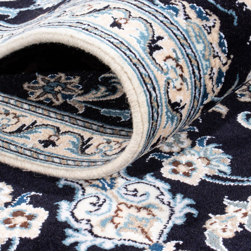 Tapis de couloir Tapis persan - Nain - 287 x 79 cm - bleu foncé