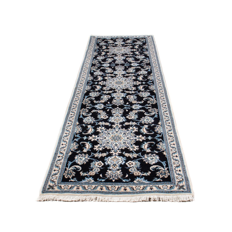 Tapis de couloir Tapis persan - Nain - 287 x 79 cm - bleu foncé