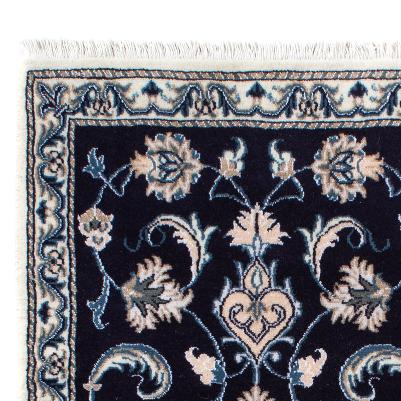 Tapis persan - Nain - 141 x 72 cm - bleu foncé