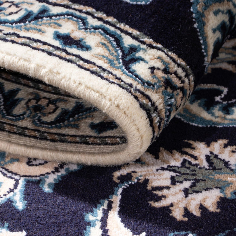 Tapis persan - Nain - 141 x 72 cm - bleu foncé