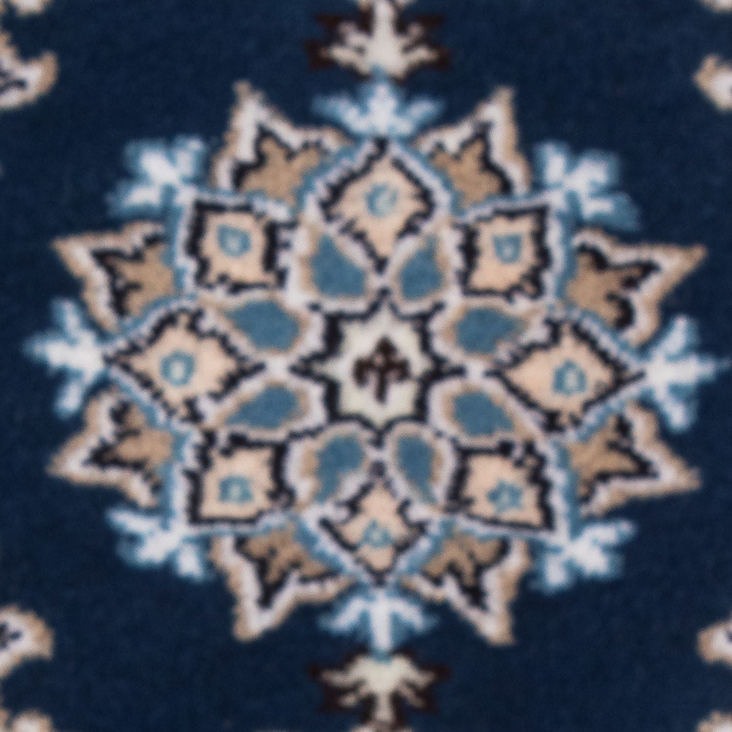 Tapis persan - Nain - 60 x 40 cm - bleu foncé
