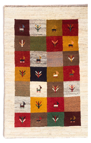 Tapis Gabbeh - Persan - 116 x 78 cm - multicolore