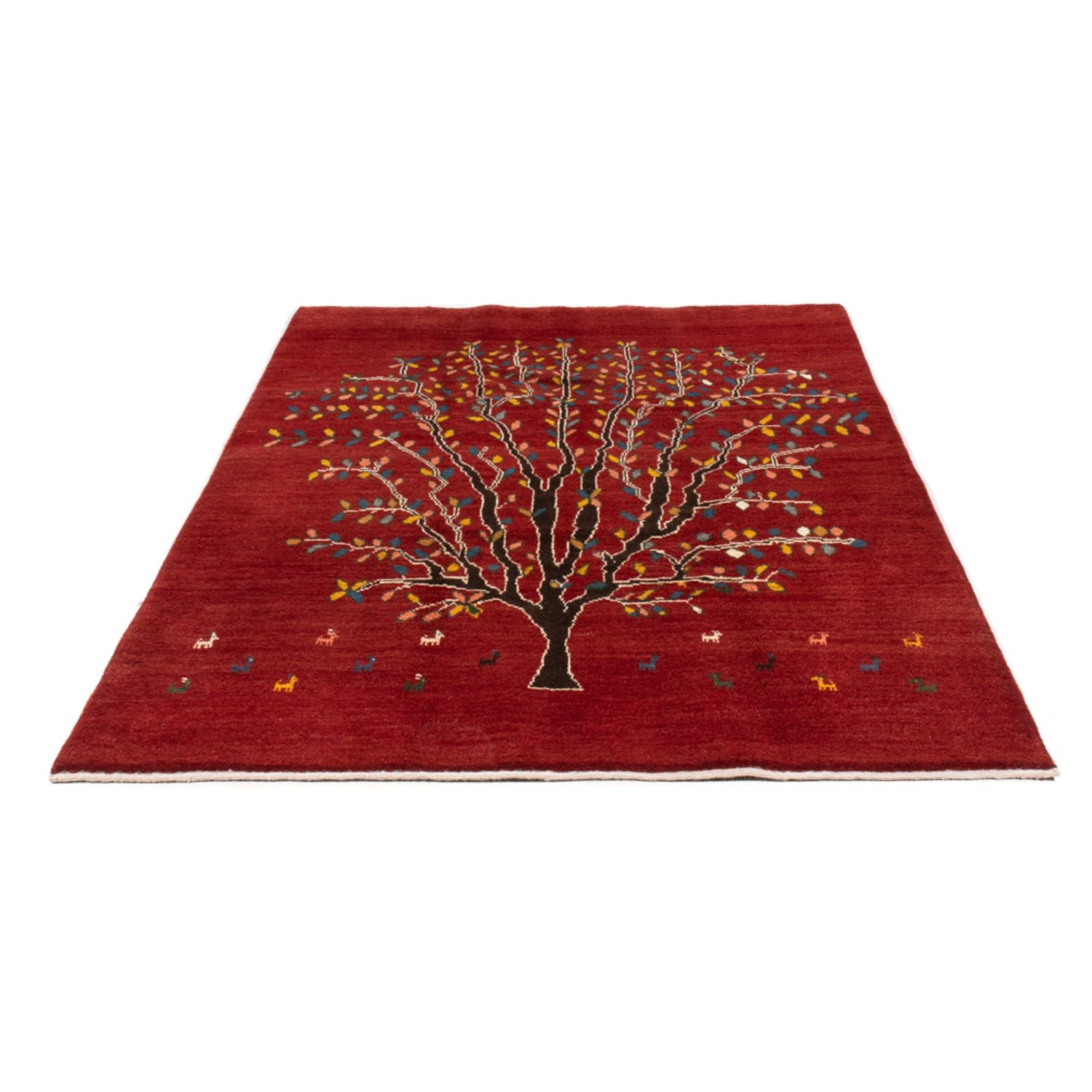 Tapis Gabbeh - Persan - 204 x 150 cm - rouge