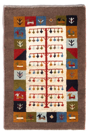 Tapis Gabbeh - Persan - 88 x 61 cm - multicolore