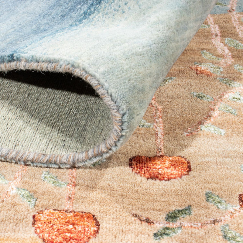Designer Teppich - 260 x 188 cm - blau