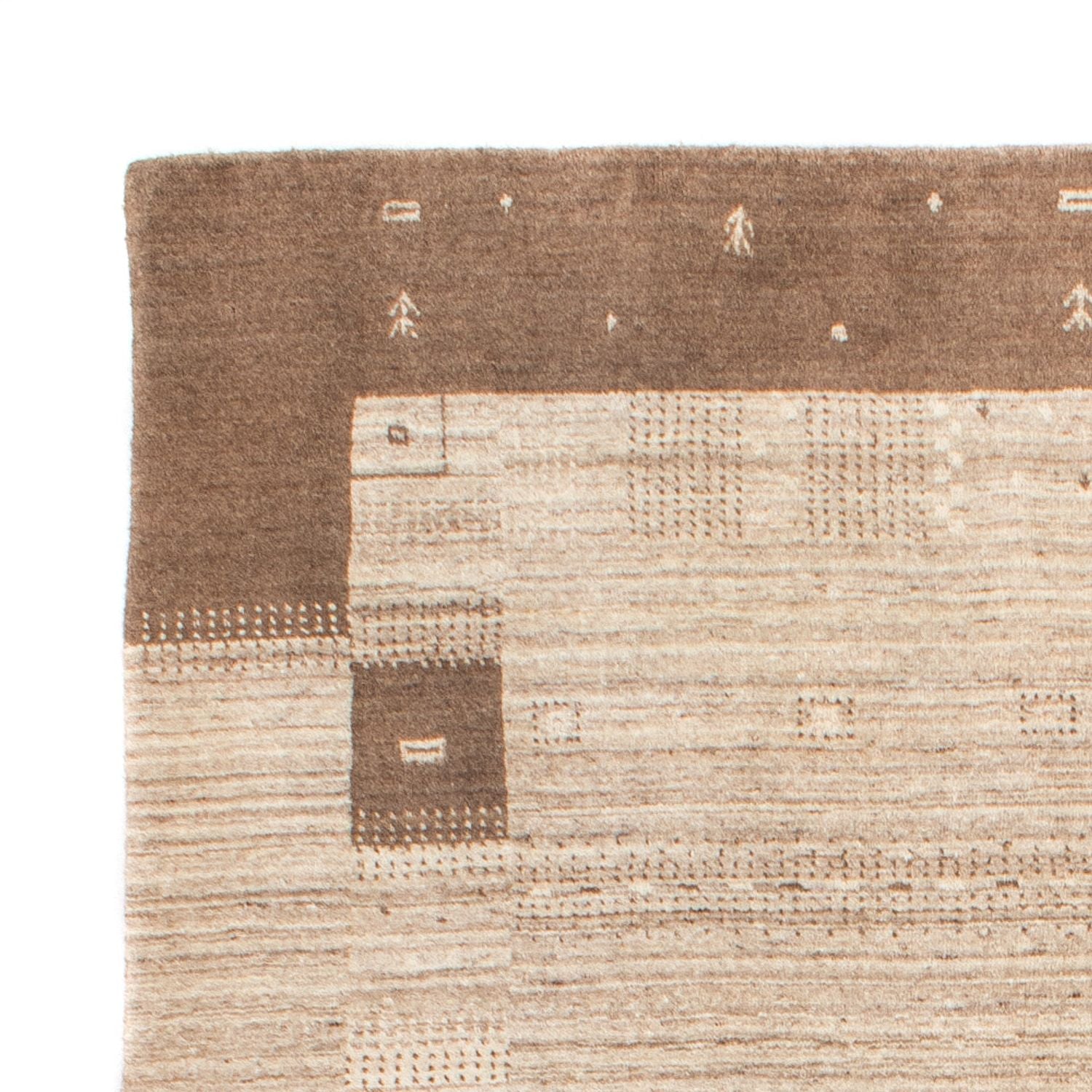 Tapis Gabbeh - Loribaft Softy - 198 x 126 cm - beige