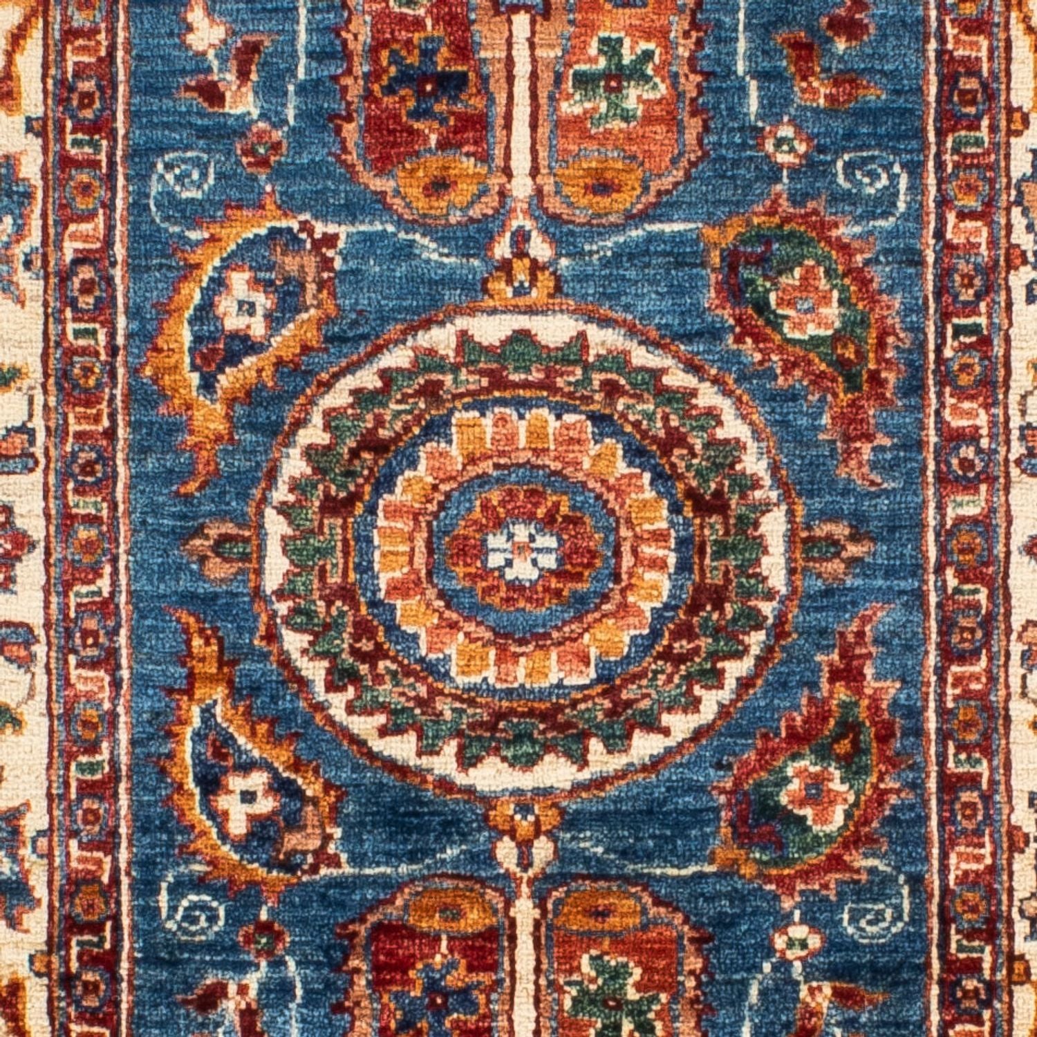 Tapis de couloir Tapis Ziegler - Ariana - 239 x 88 cm - bleu clair