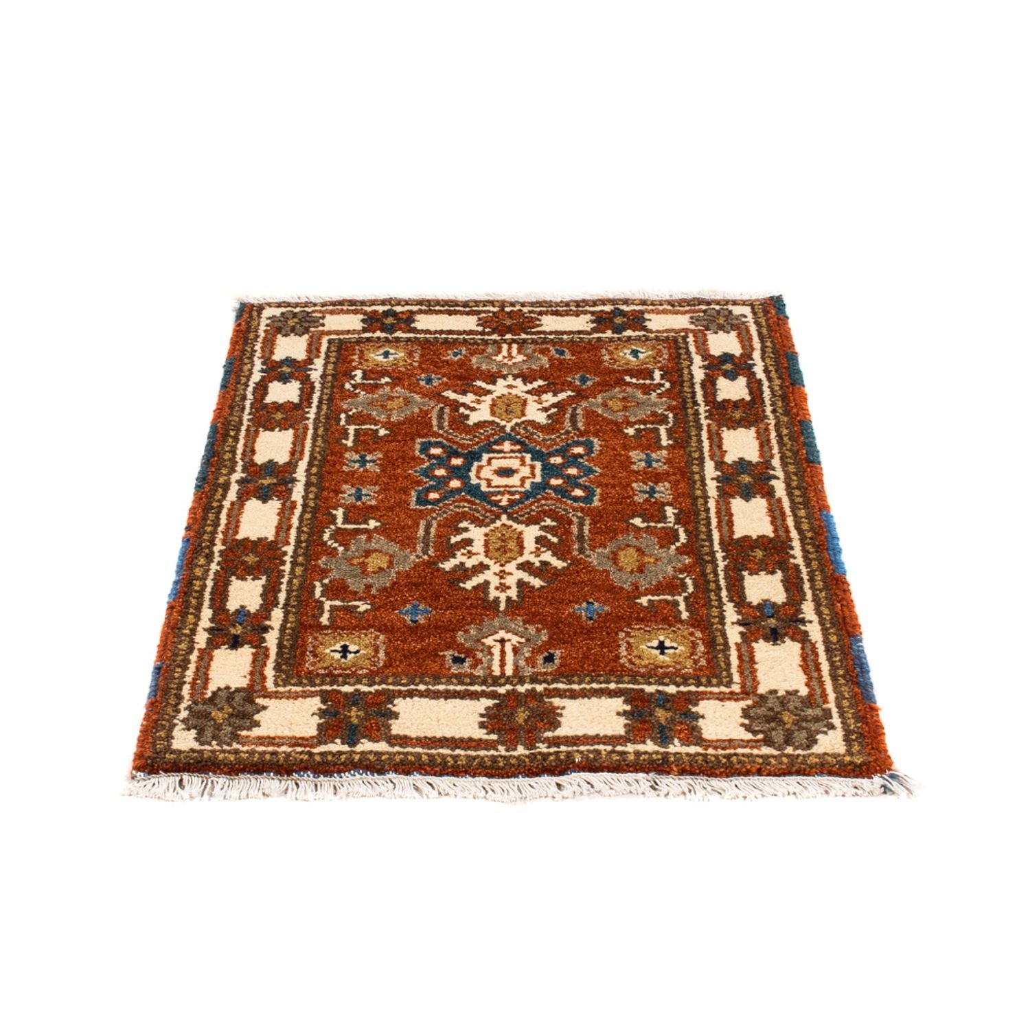 Tapis oriental - 93 x 63 cm - rouille