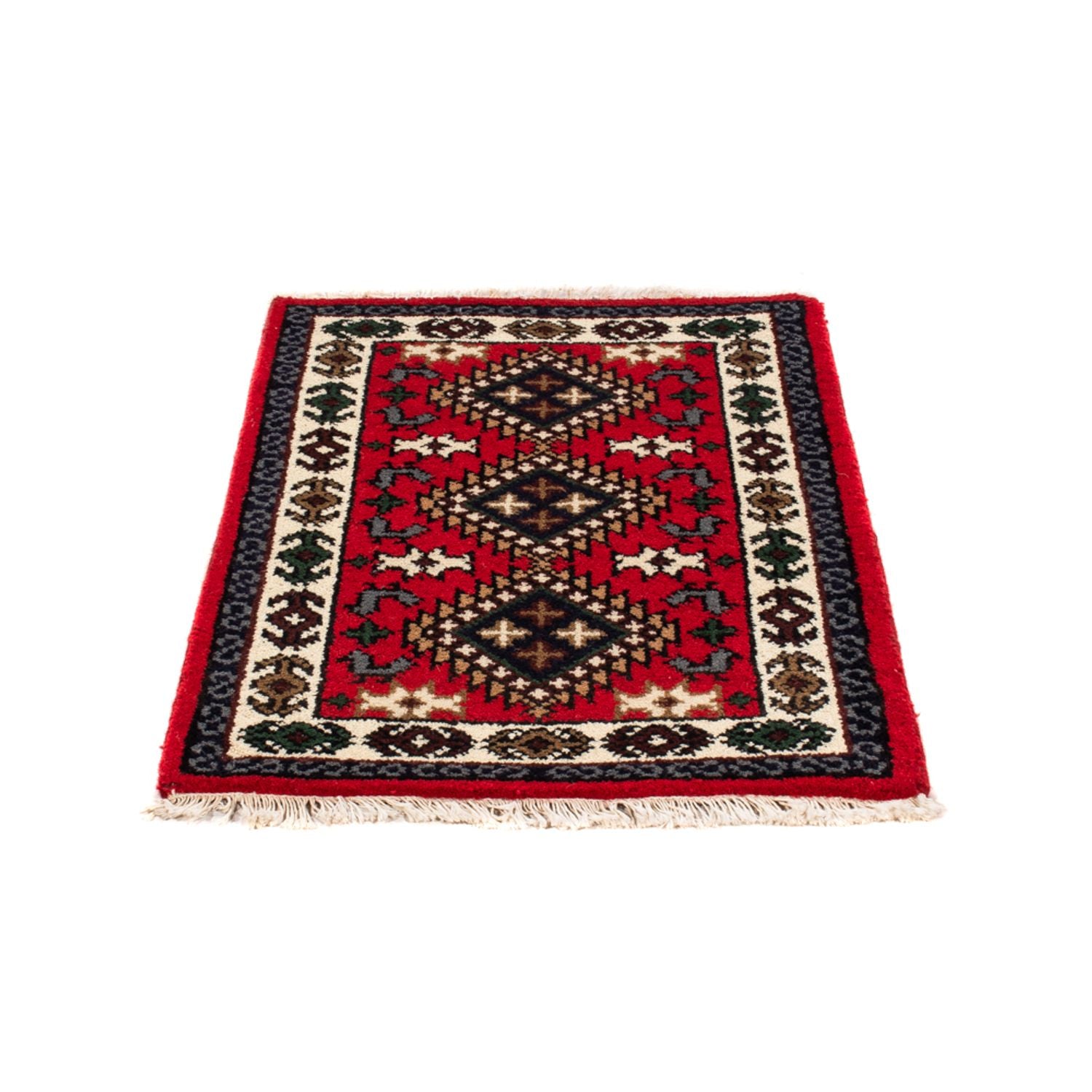 Tapis oriental - 90 x 60 cm - rouge