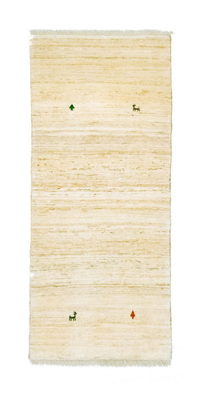 Tapis de couloir Tapis Gabbeh - Persan - 202 x 75 cm - beige