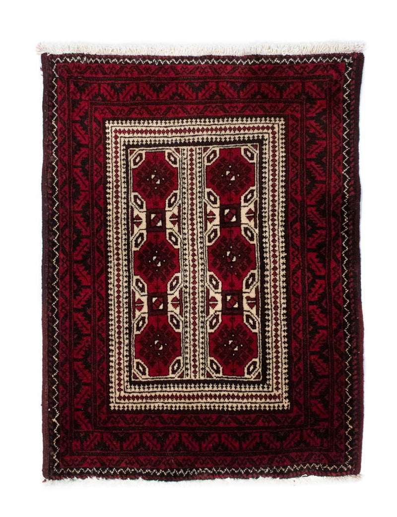 Belutsch Teppich 95 x 70 cm - rot
