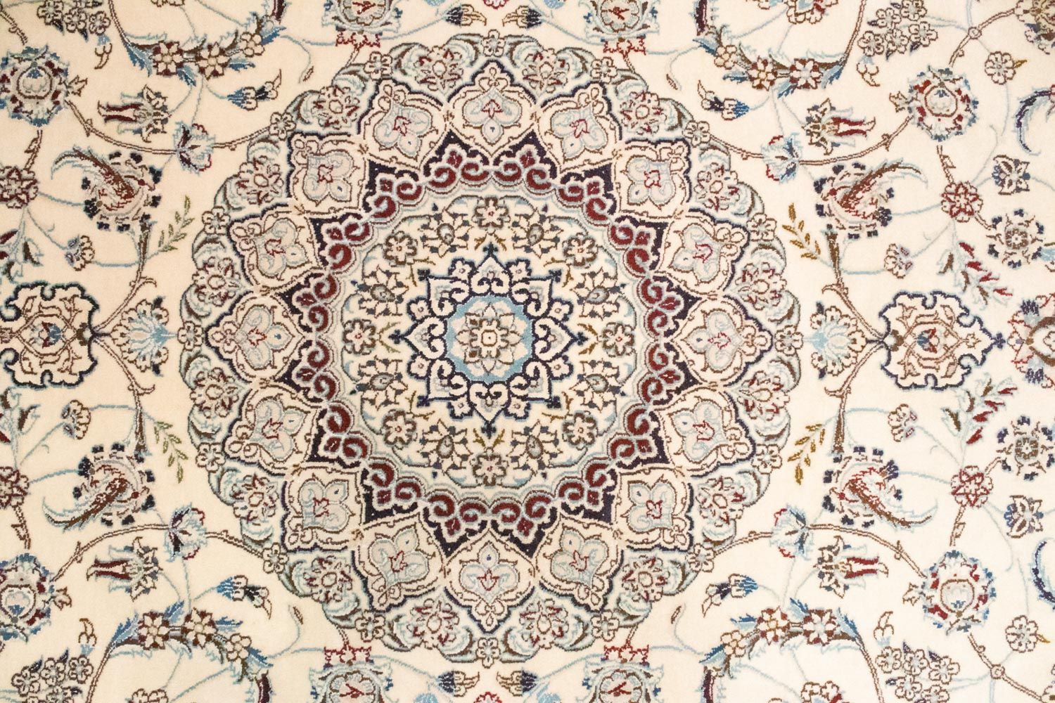 Tapis persan - Nain - Royal - 304 x 200 cm - blanc naturel