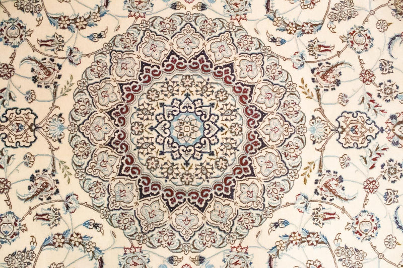 Tapis persan - Nain - Royal - 304 x 200 cm - blanc naturel