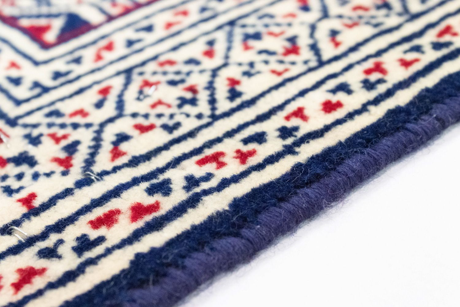Tapis Turkaman - 90 x 62 cm - bleu