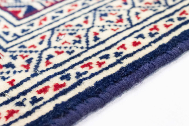 Tapis Turkaman - 90 x 62 cm - bleu
