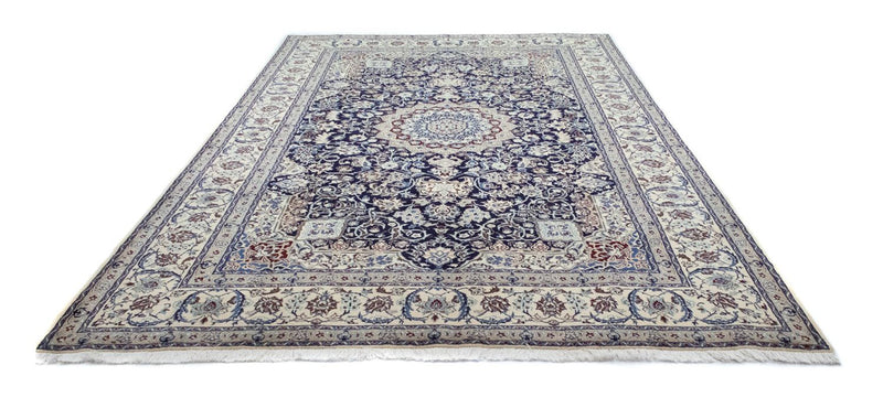 Tapis persan - Nain - Royal - 300 x 200 cm - bleu foncé