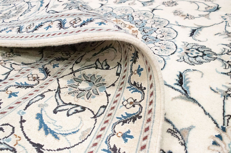 Tapis persan - Nain - 280 x 198 cm - blanc naturel