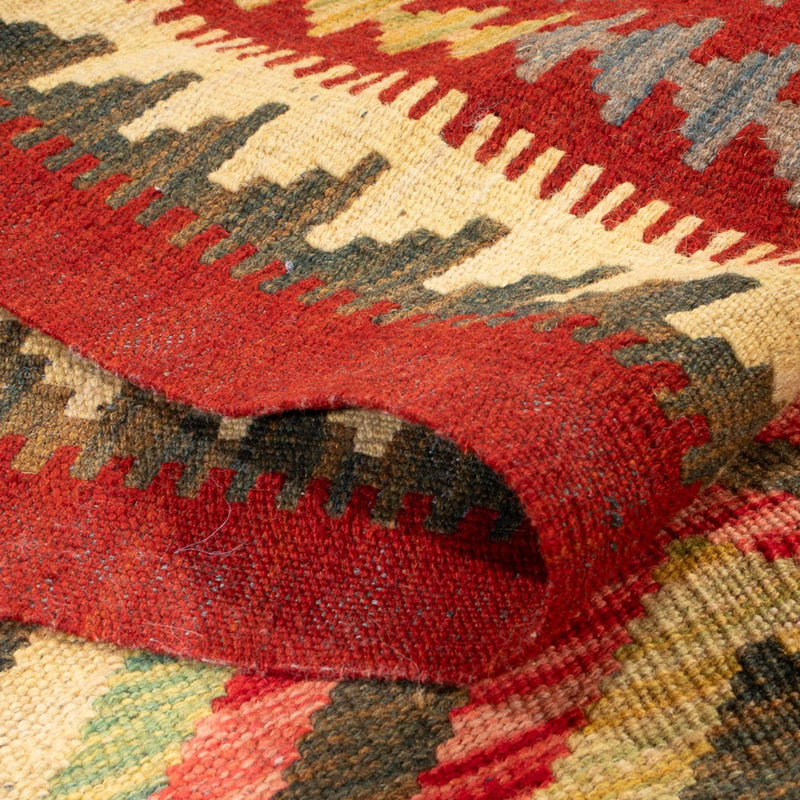 Tapis de couloir Tapis Kelim - Splash - 402 x 91 cm - multicolore