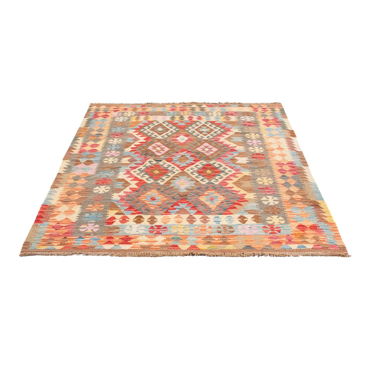 Tapis Kelim - Splash - 176 x 127 cm - multicolore
