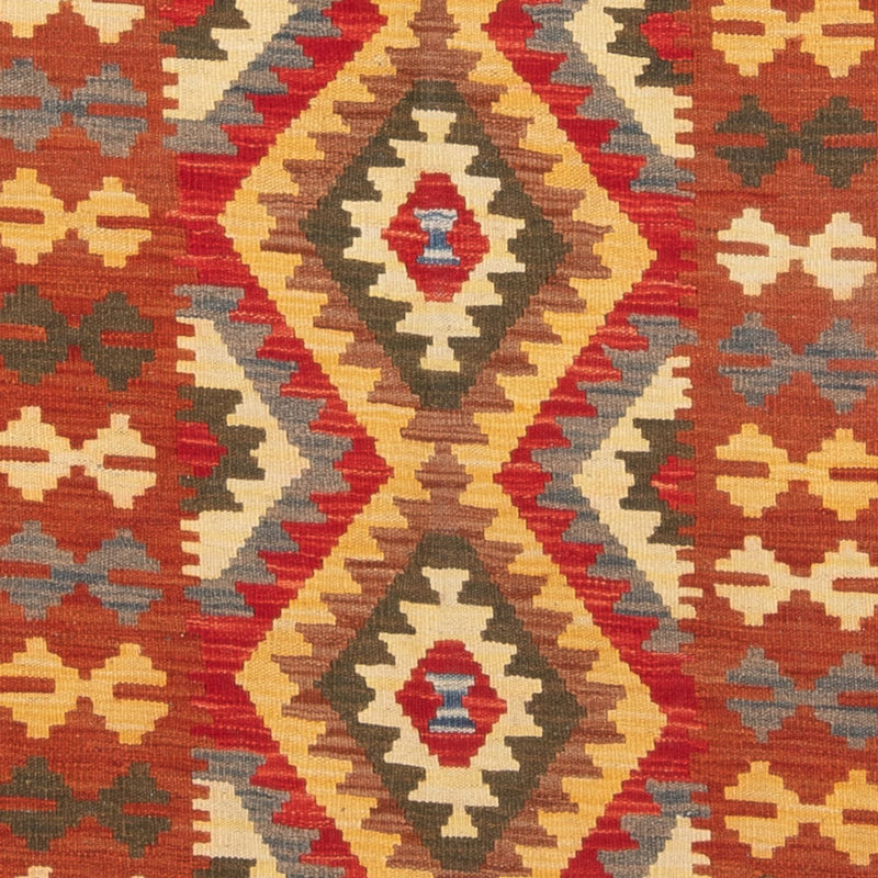 Tapis de couloir Tapis Kelim - Splash - 201 x 102 cm - multicolore