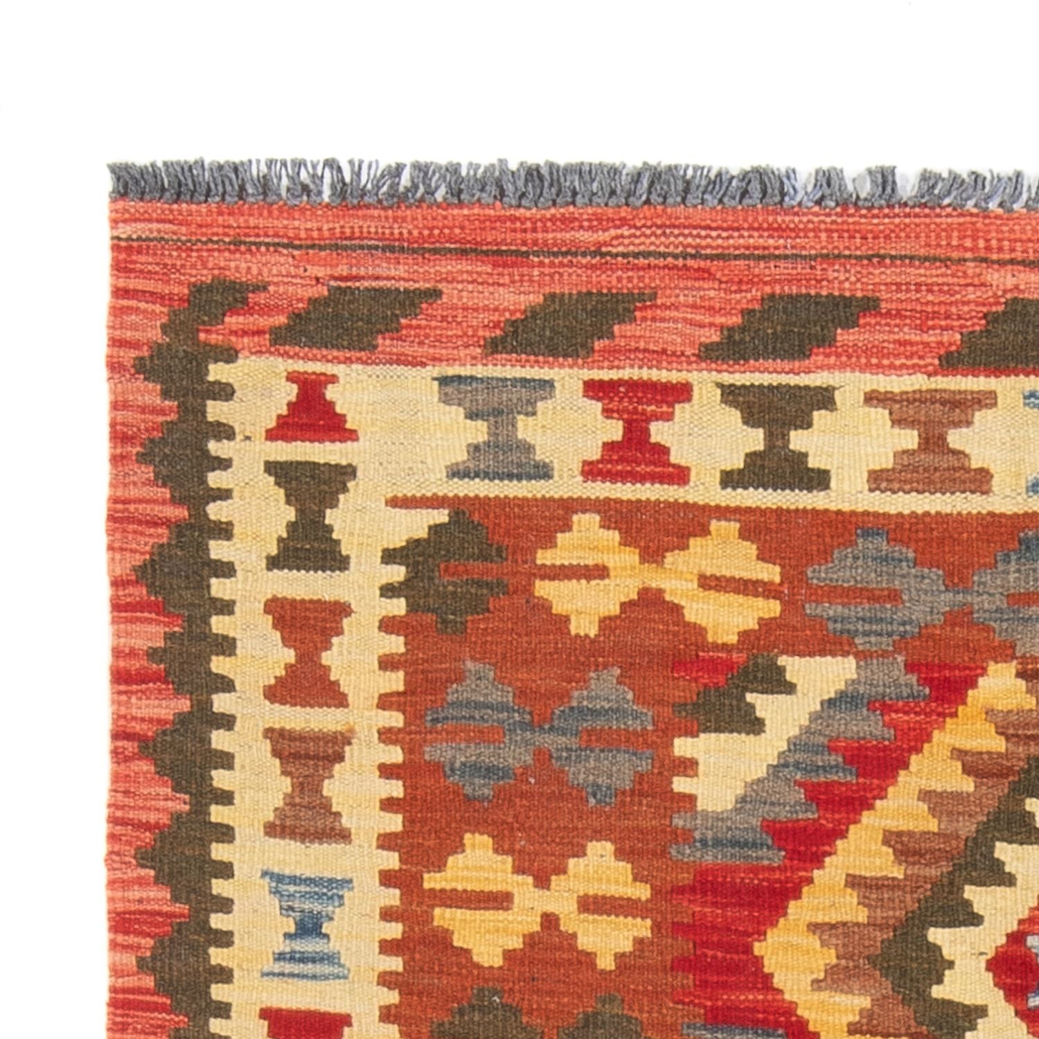 Tapis de couloir Tapis Kelim - Splash - 201 x 102 cm - multicolore